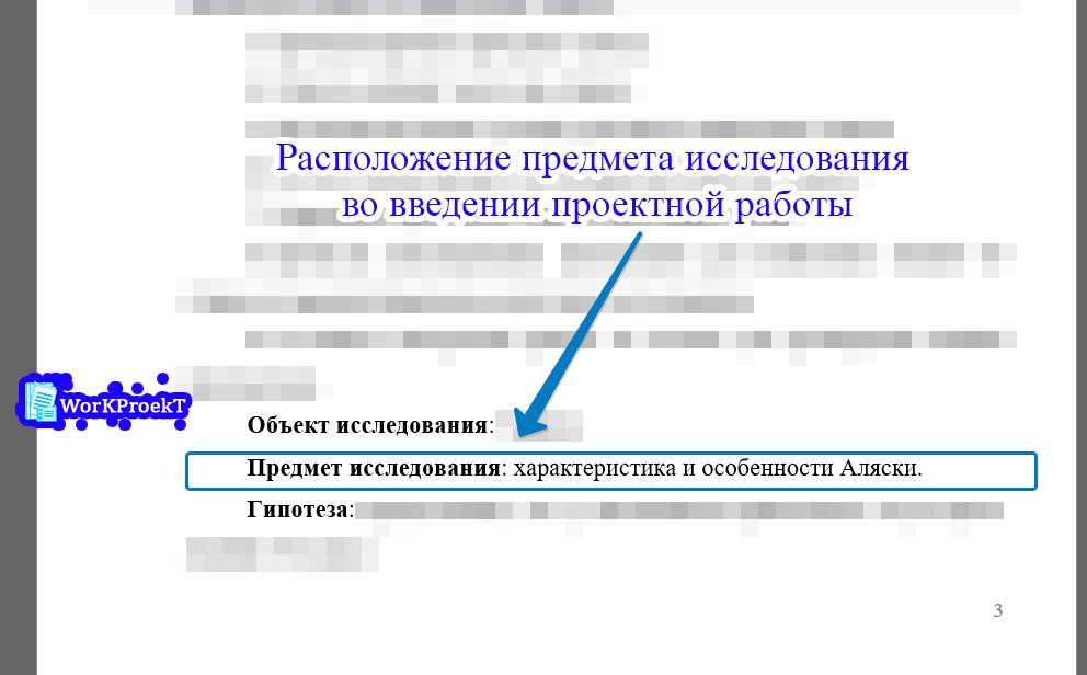 Расположение предмета исследования во введении индивидуального проекта (проектной работы)